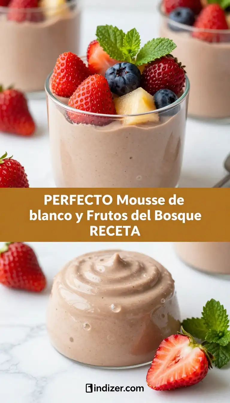 Mousse de Chocolate Blanco y Frutos del Bosque - Postres y Dulces - Indixer