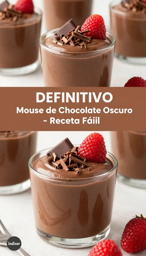 Mousse de Chocolate Oscuro - Postres y Dulces - Indixer
