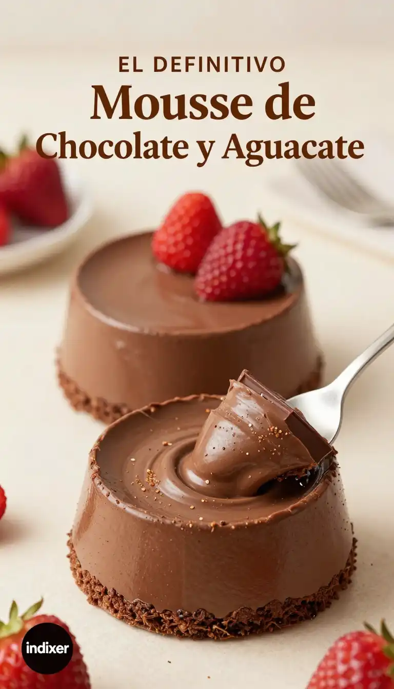 Mousse de Chocolate y Aguacate - Postres y Dulces - Indixer