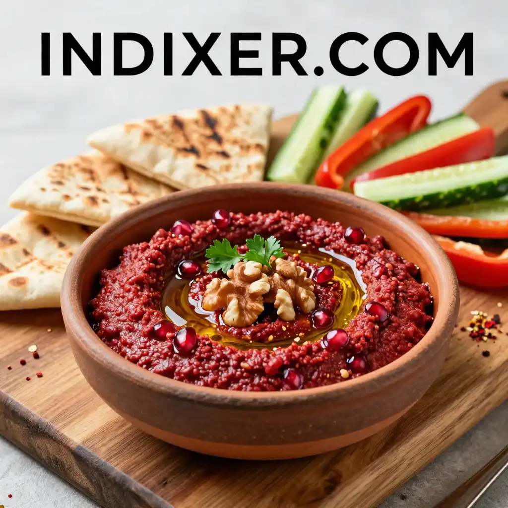 Muhammara de Pimiento Rojo y Nueces plato terminado