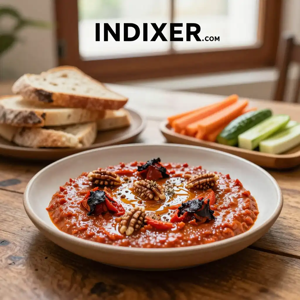 Muhammara de Pimientos y Nueces plato terminado