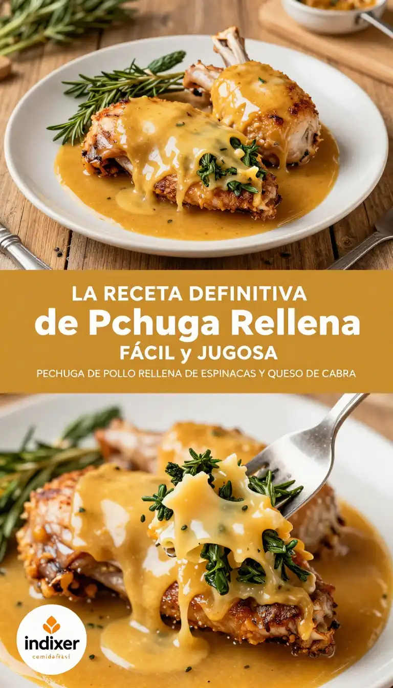 Pechugas de Pollo Rellenas de Espinacas y Queso de Cabra - Pollo y Aves - Indixer