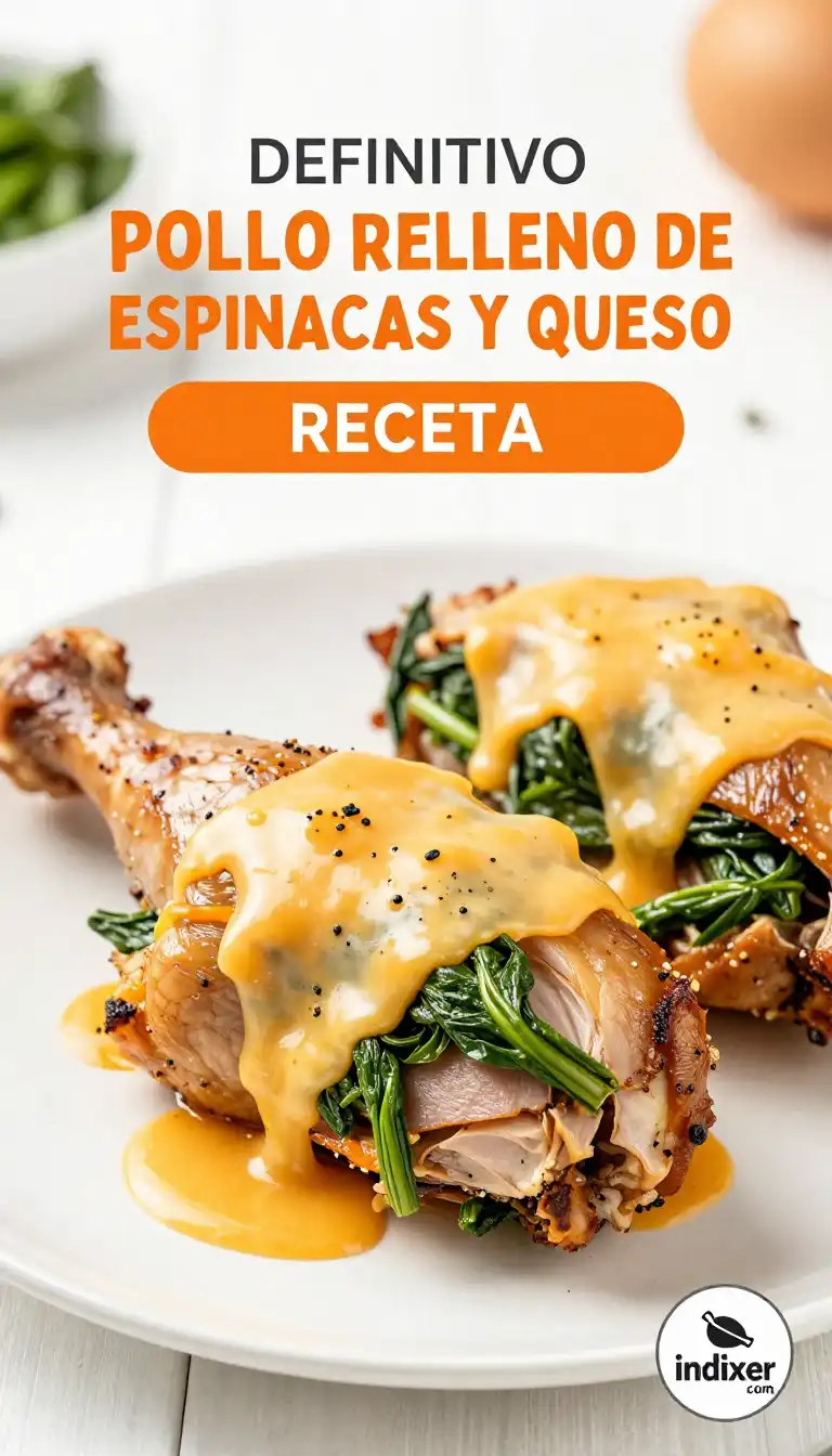 Pechugas de pollo rellenas de espinacas y queso - Pollo y Aves - Indixer