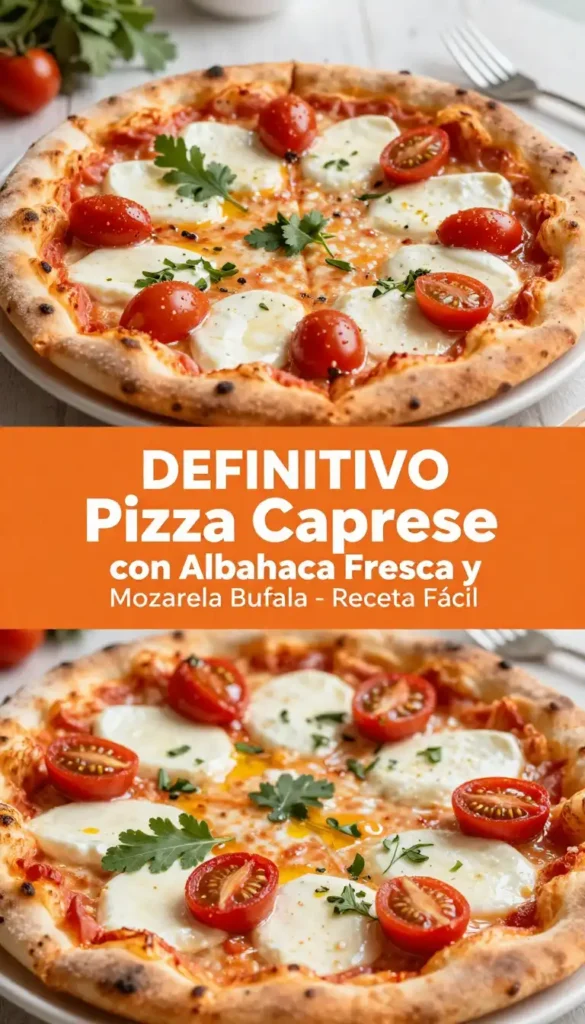 Pizza Capresse con Albahaca Fresca y Mozzarella Bufala - Pizza - Indixer