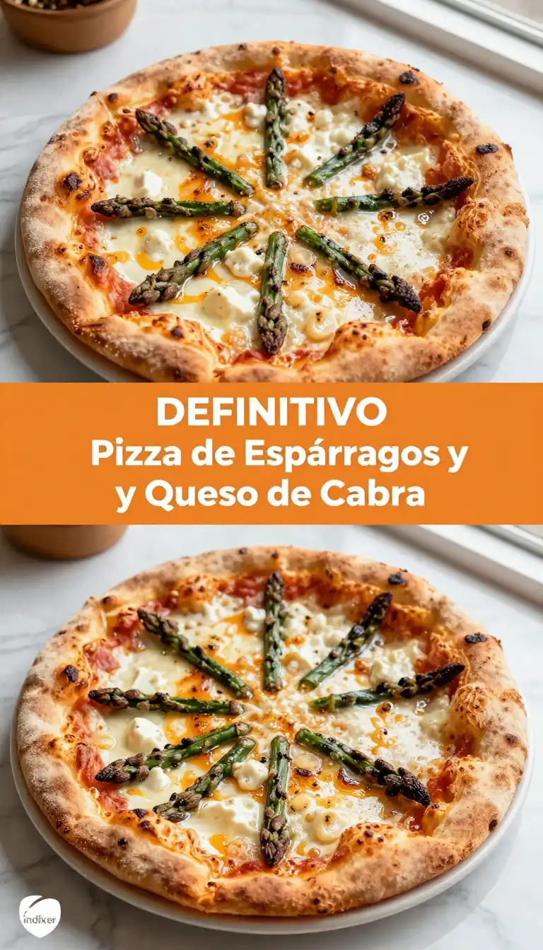 Pizza de Espárragos Trigueros con Queso de Cabra - Pizza - Indixer