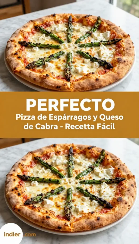 Pizza de Espárragos y Queso de Cabra - Pizza - Indixer