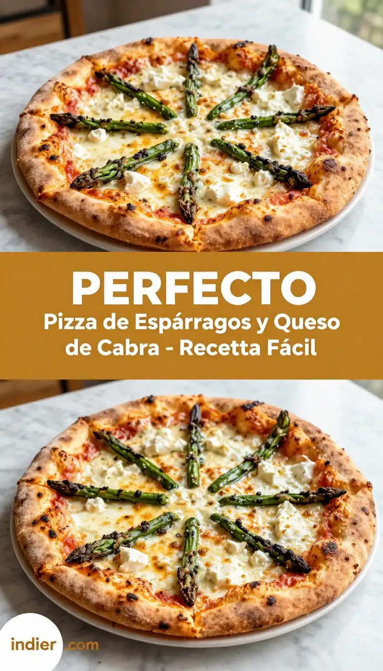 Pizza de Espárragos y Queso de Cabra - Pizza - Indixer