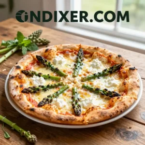 Pizza de Espárragos y Queso de Cabra - Tarjeta de Receta