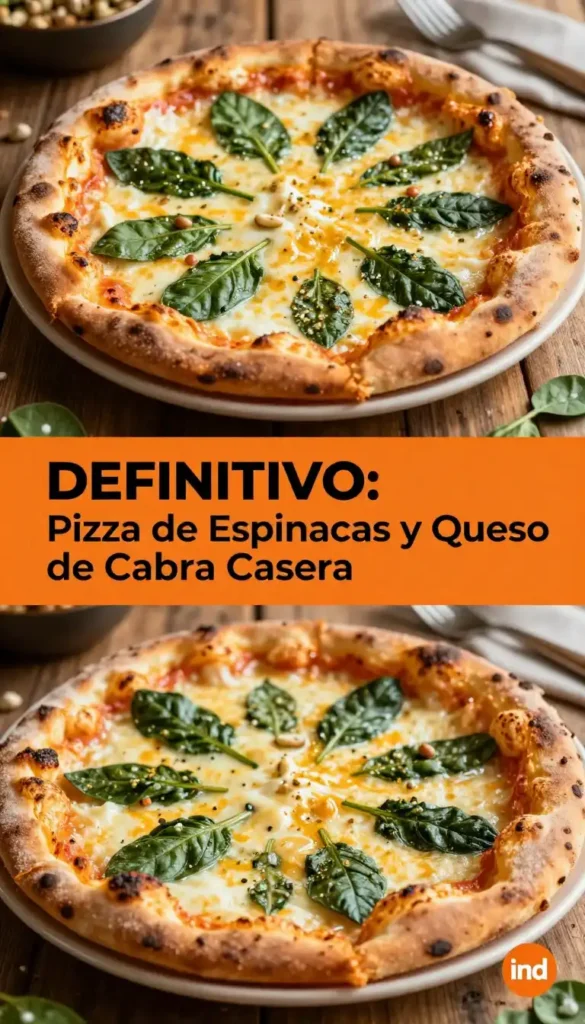 Pizza de Espinacas y Queso de Cabra - Pizza - Indixer
