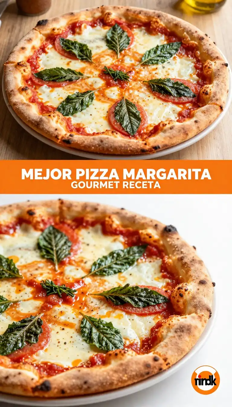 Pizza Margarita Gourmet con Albahaca Fresca - Pizza - Indixer