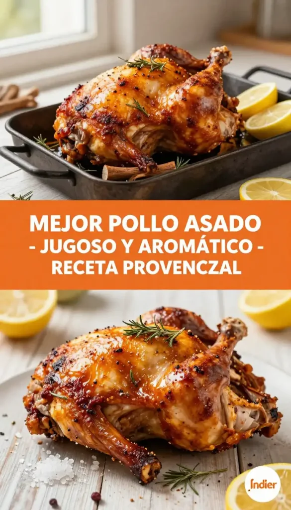 Pollo Asado con Hierbas Provenzales y Limón - Pollo y Aves - Indixer