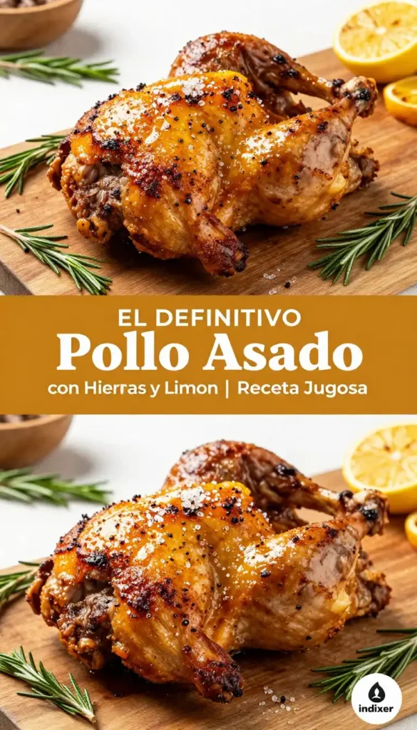 Pollo Asado con Hierbas y Limón - Recetas para Cena - Indixer