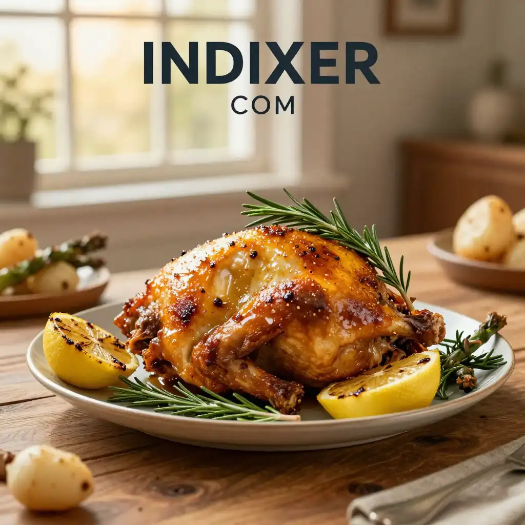 Pollo Asado con Hierbas y Limón plato terminado