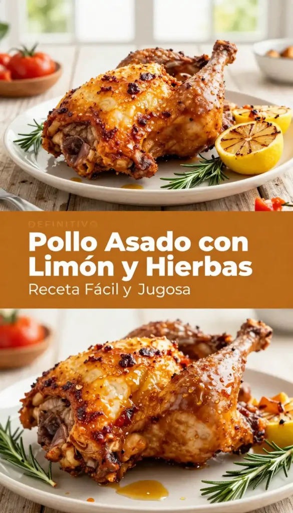 Pollo Asado con Limón y Hierbas - Pollo y Aves - Indixer