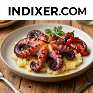 Pulpo a la brasa con aceite de pimentón - Tarjeta de Receta
