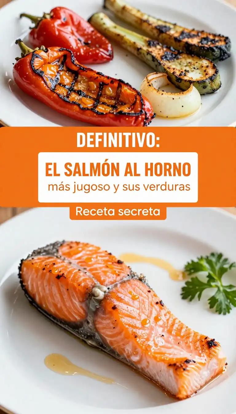 Salmón al Horno con Verduras Asadas - Recetas para Cena - Indixer