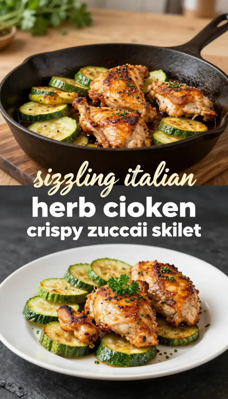 sizzling italian herb chicken crispy zucchini skillet