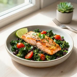 Step by step sizzling mexican salmon kale one-pot better than takeout easy meal prep