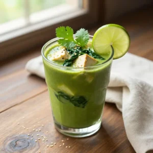 Step by step thai green curry tofu spinach detox drink one pot meal prep