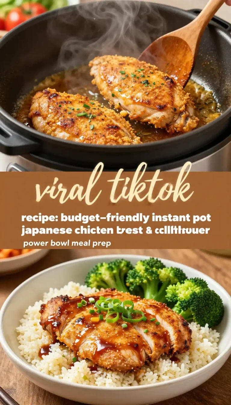 viral tiktok recipe: budget-friendly instant pot japanese chicken breast & cauliflower power bowl meal prep