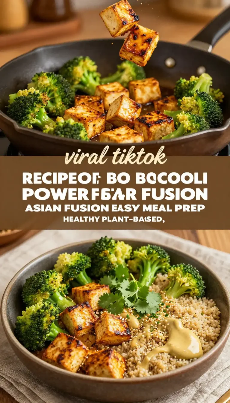 viral tiktok recipe grilled tofu broccoli power bowl asian fusion easy meal prep healthy plant-based