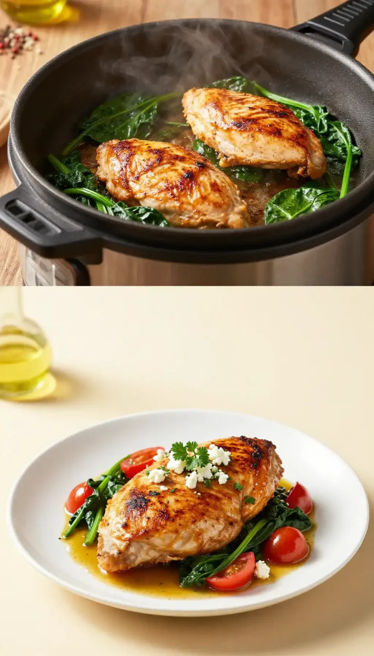 viral tiktok recipe instant pot mediterranean chicken breast spinach budget-friendly meal prep easy healthy weeknight dinner flavor bomb