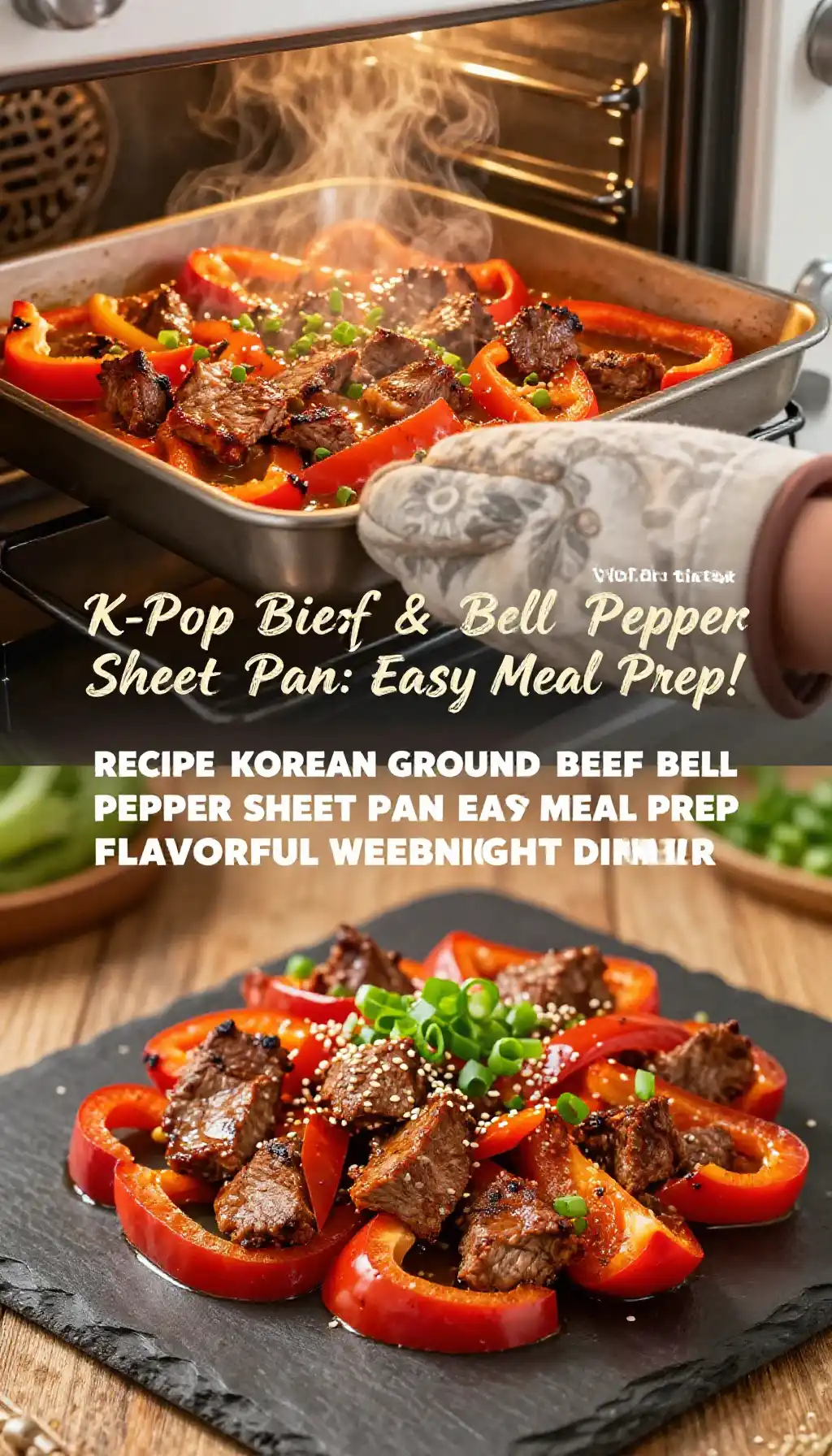 viral tiktok recipe korean ground beef bell pepper sheet pan easy meal prep flavorful weeknight dinner