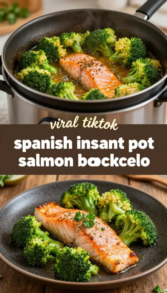 viral tiktok spanish instant pot salmon broccoli
