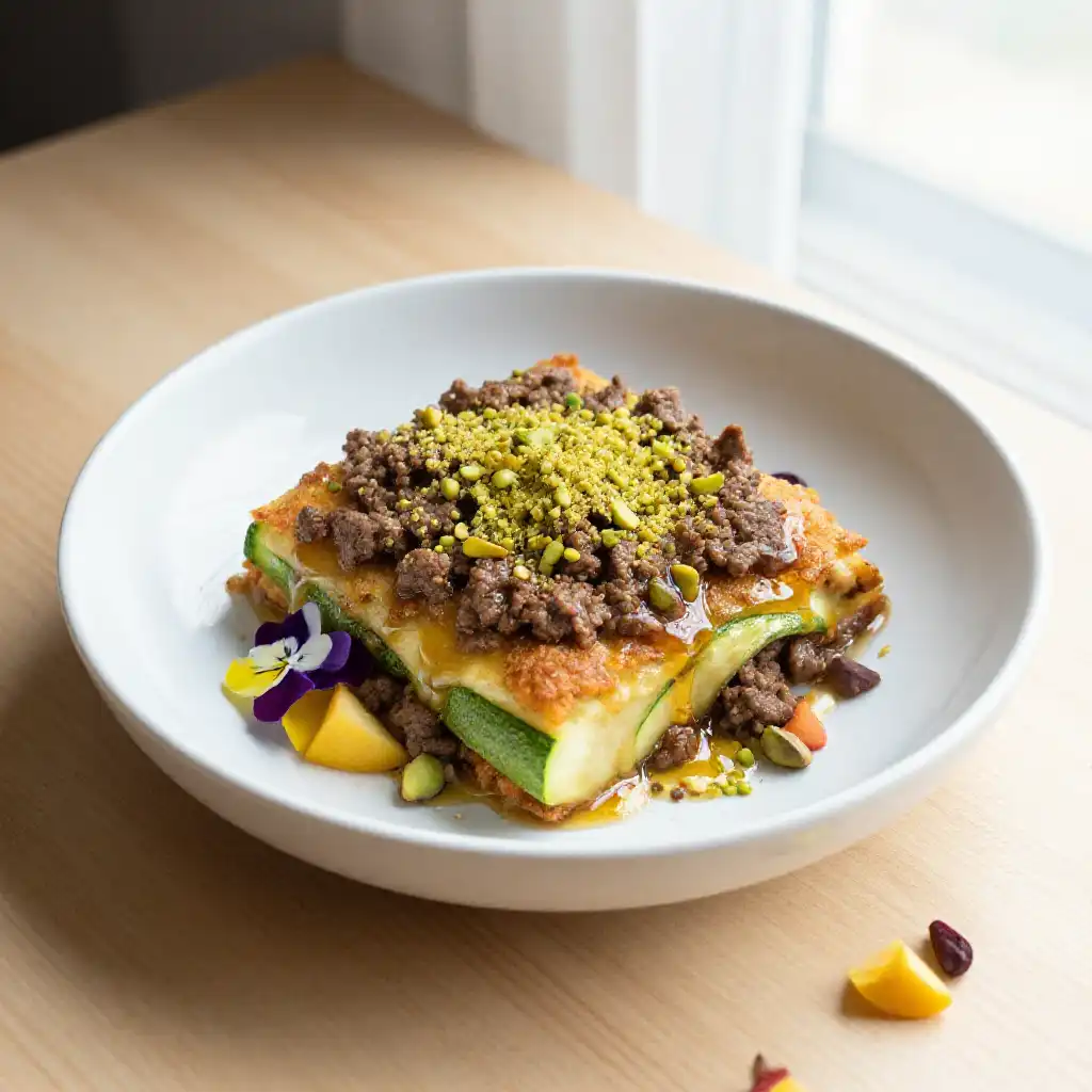 Viral TikTok Turkish Wok-Fried Ground Beef Zucchini Sweet Dessert Gooey Crispy Loaded Easy Meal Prep plated dish