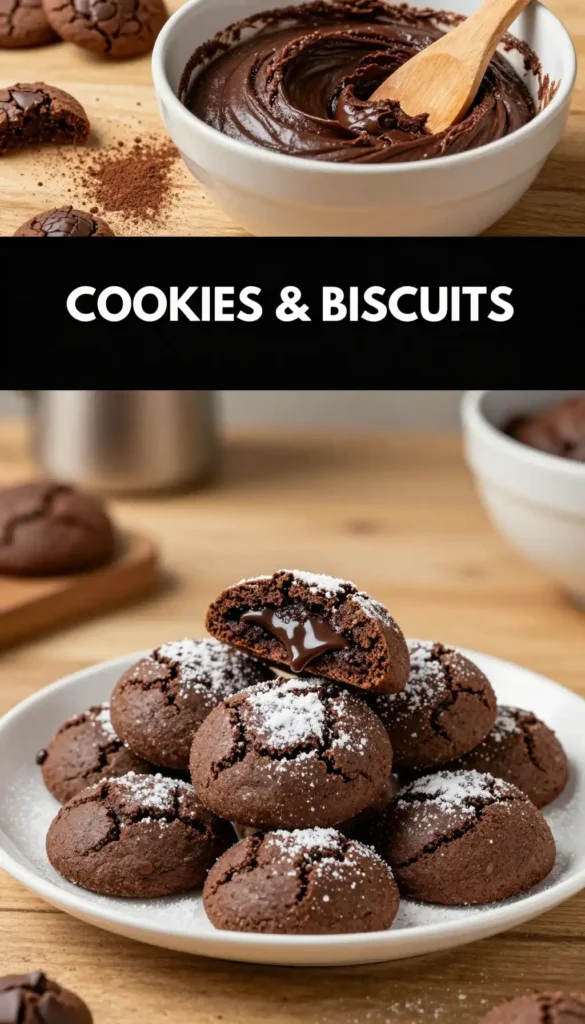 Air Fryer Chocolate Crinkle Cookies (Air Fryer)