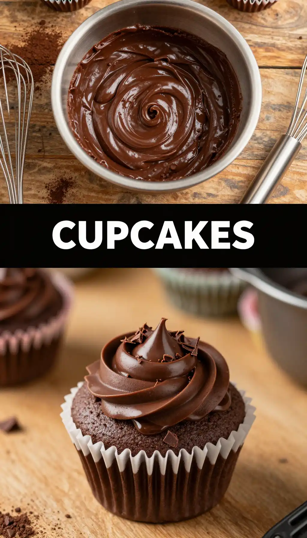 Air Fryer Chocolate Cupcakes with Gooey Center pinterest pin