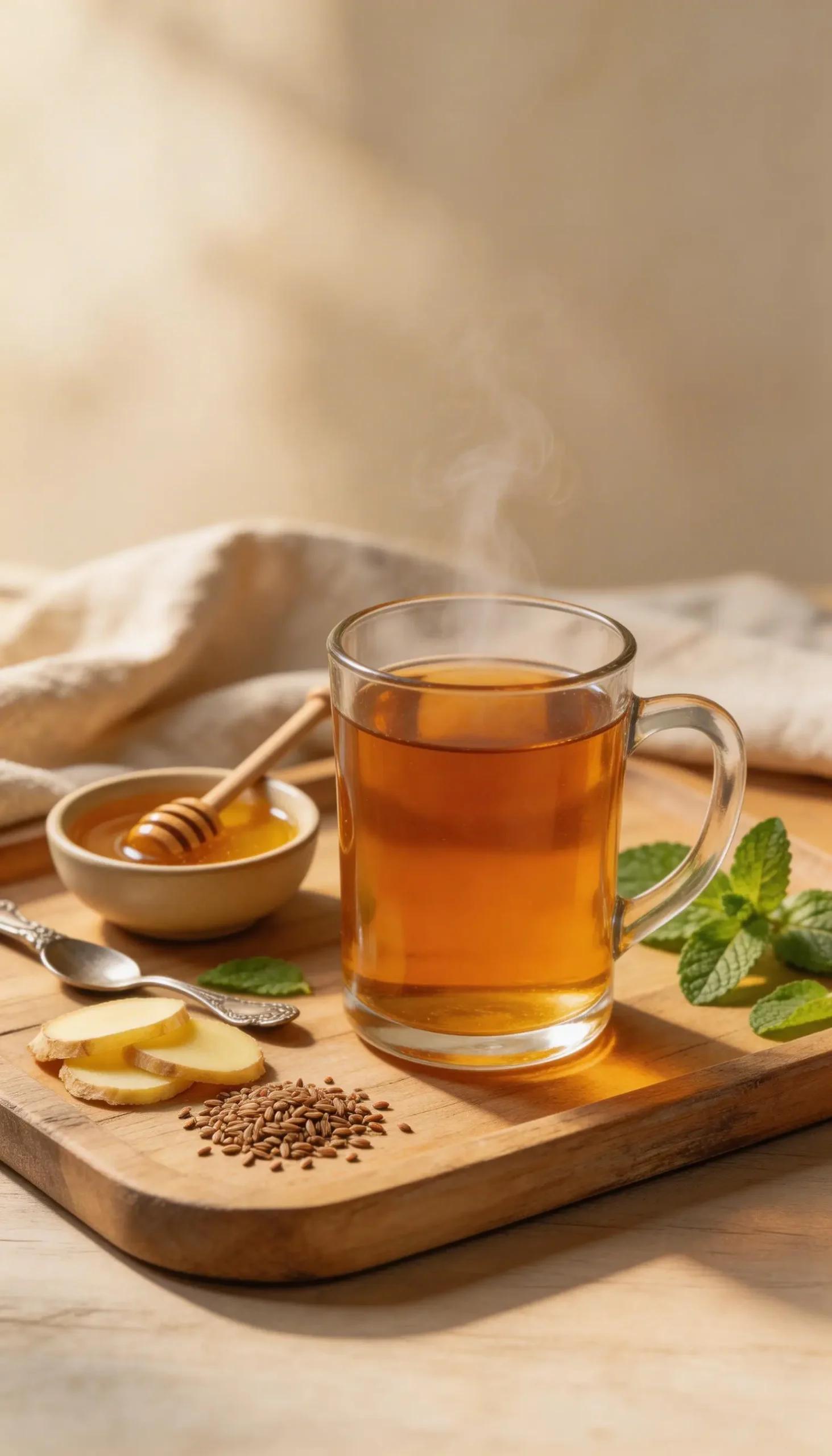 Ajwain Stomach Tea plated dish