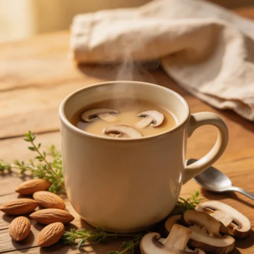 Almond Mushroom Tea Detox Recipe - Vegan & Easy Gut Health