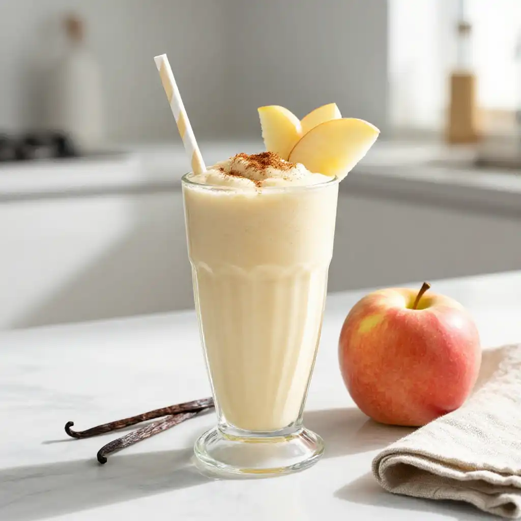 Ambrosia Apple Vanilla Smoothie plated dish