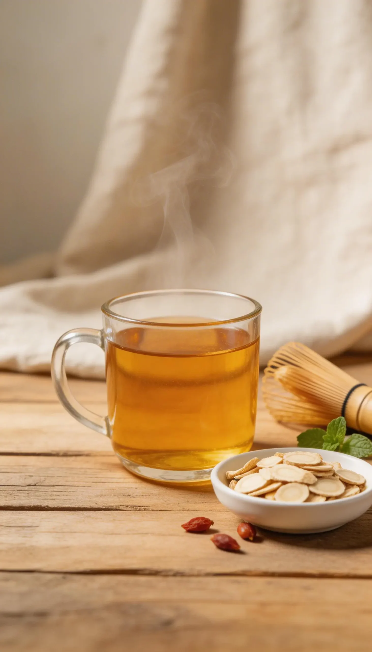 American Ginseng Energy Drink plated dish