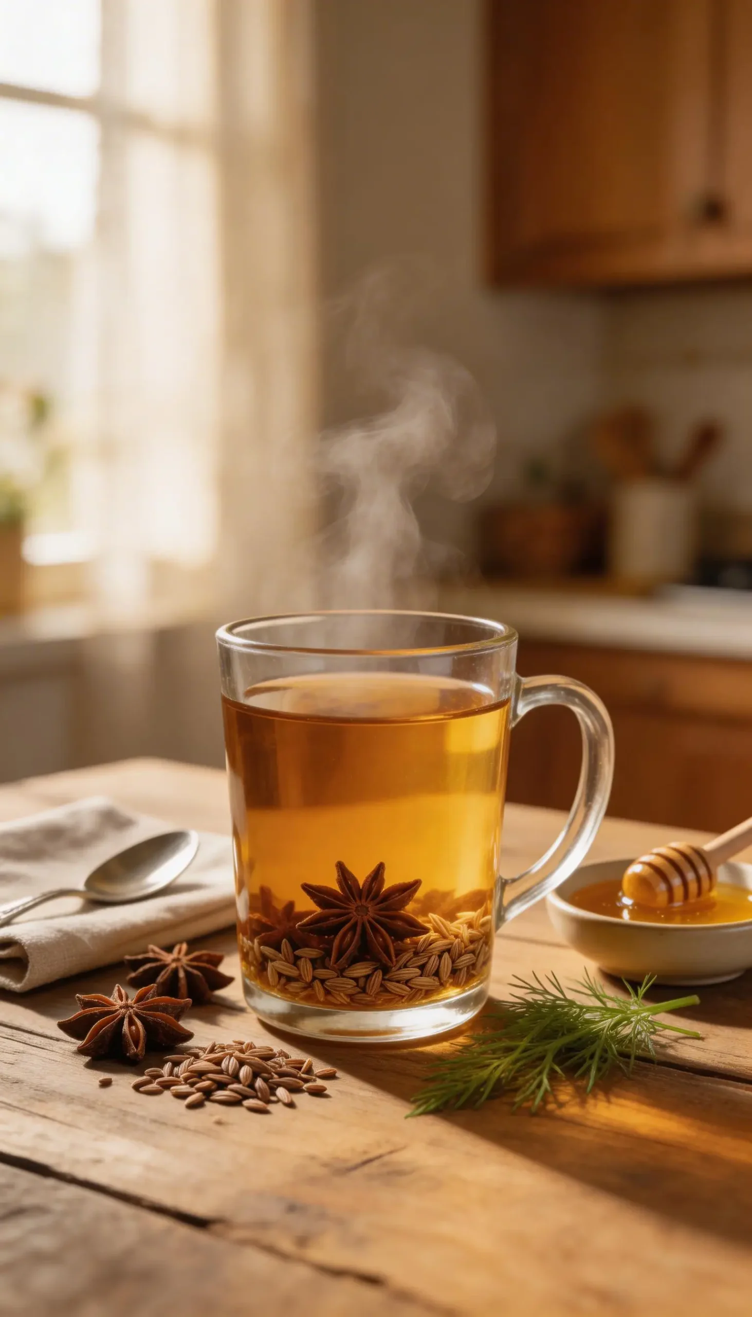 Anise Caraway Digestive Tea plated dish