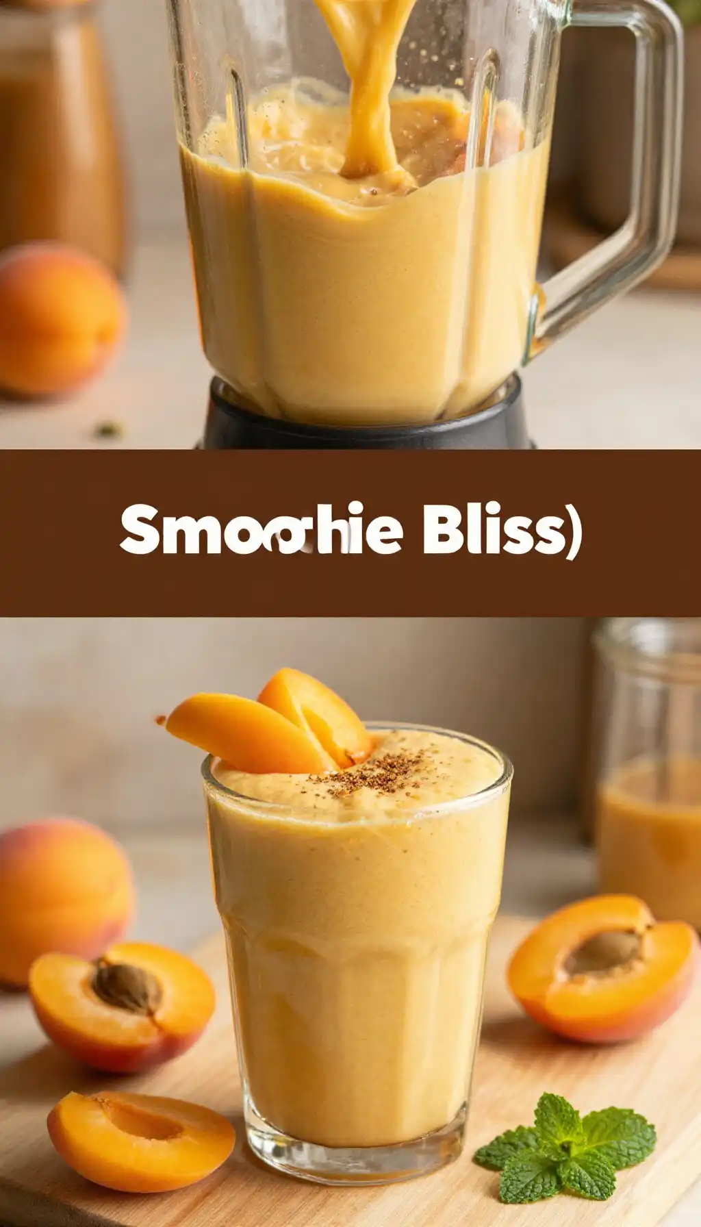 Apricot Cardamom Honey Smoothie pinterest pin