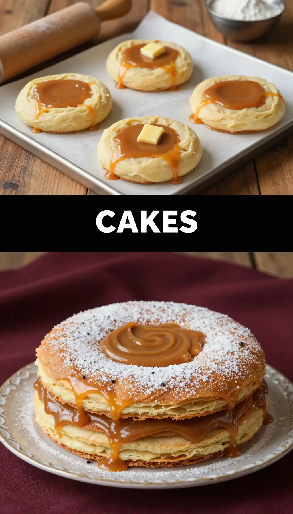 Argentinian Rogel Cake with Dulce de Leche and Meringue pinterest pin