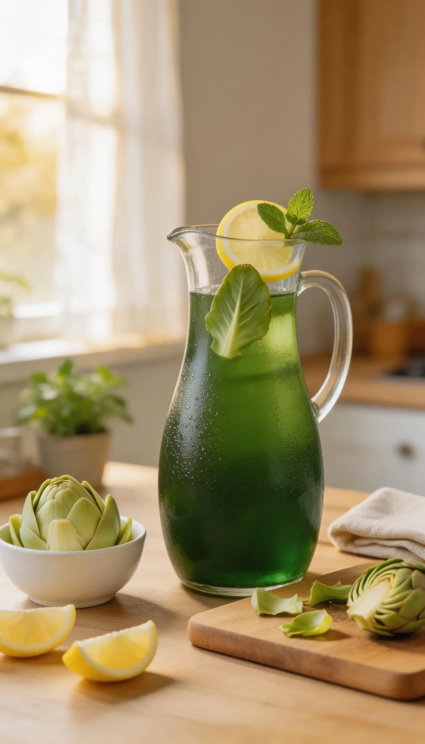 Artichoke Liver Support Drink plated dish