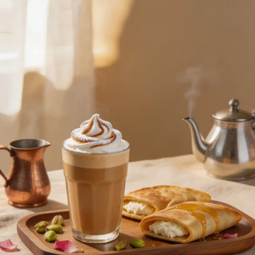 Easy Atayef Pancake Latte Recipe - Middle Eastern Fusion