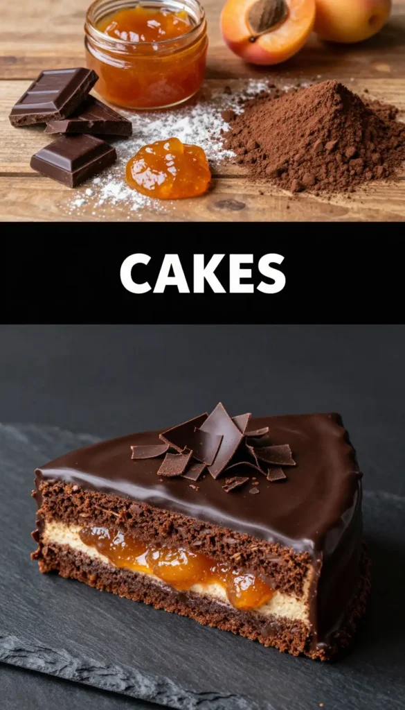 Austrian Sachertorte with Apricot Jam and Dark Chocolate Glaze