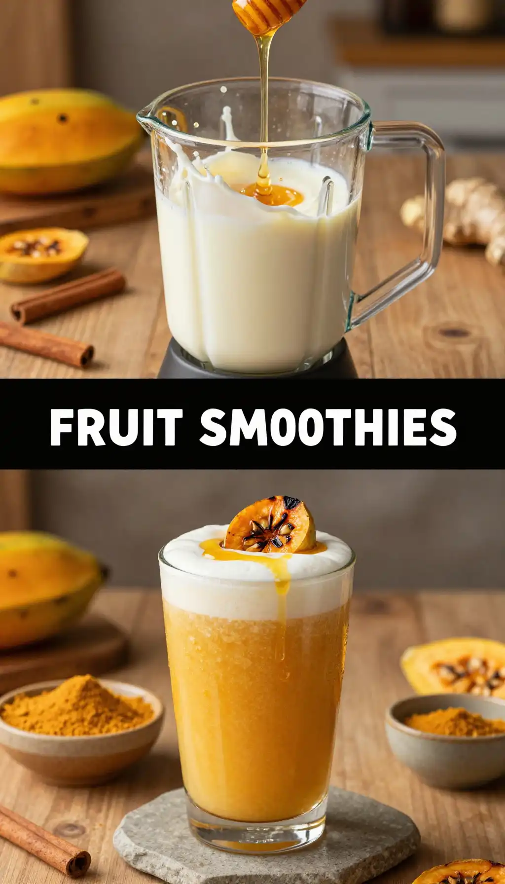 Bael Fruit Honey Smoothie pinterest pin