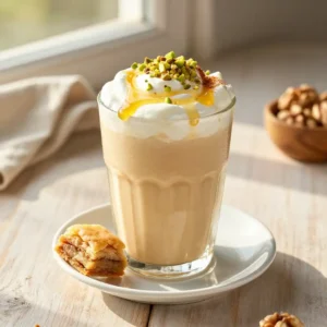 Baklava Protein Smoothie: Dates, Pistachios & Honey