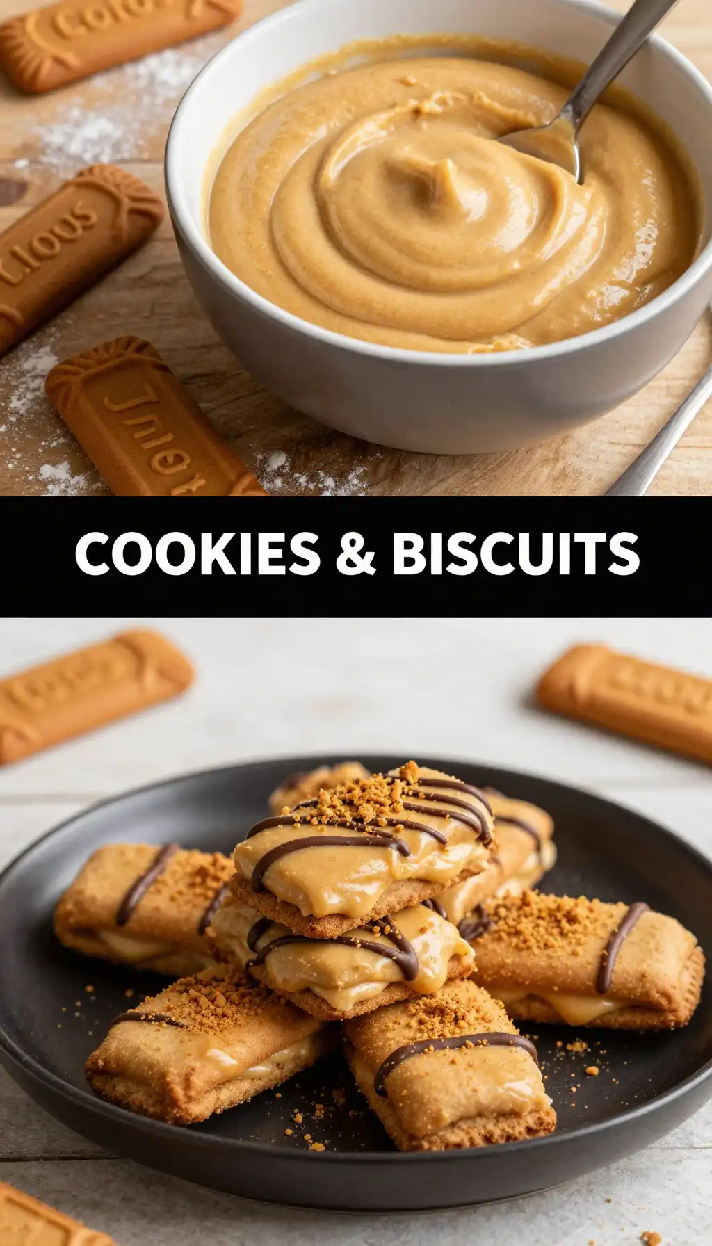 Biscoff Lotus Cookies with Speculoos Cream Filling pinterest pin