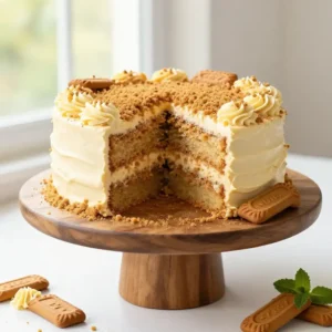 Decadent Biscoff Lotus Layer Cake Recipe | Easy & Delicious