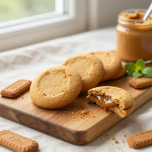 Biscoff Stuffed Cookies with Gooey Cookie Butter Center