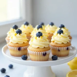 Lemon Blueberry Cupcakes with Zesty Frosting Recipe