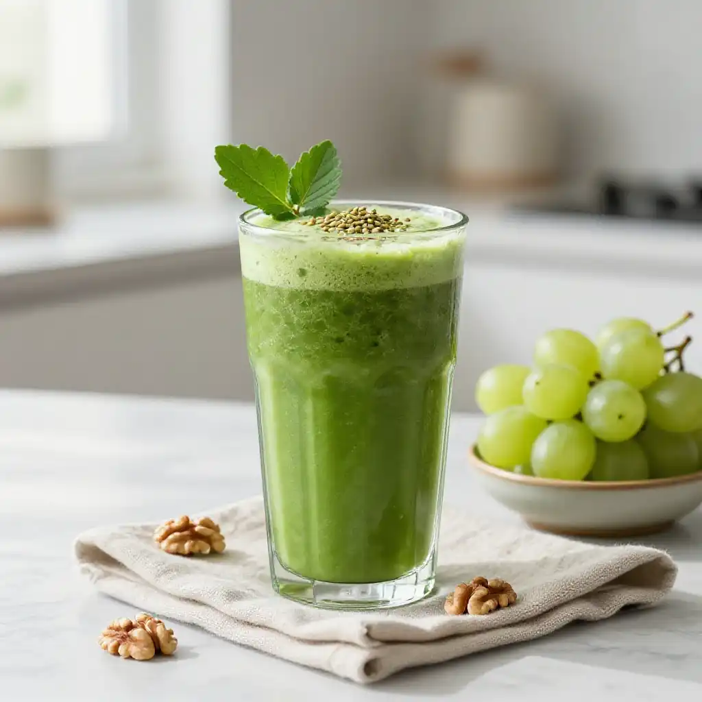 Brahmi Memory Green Smoothie plated dish