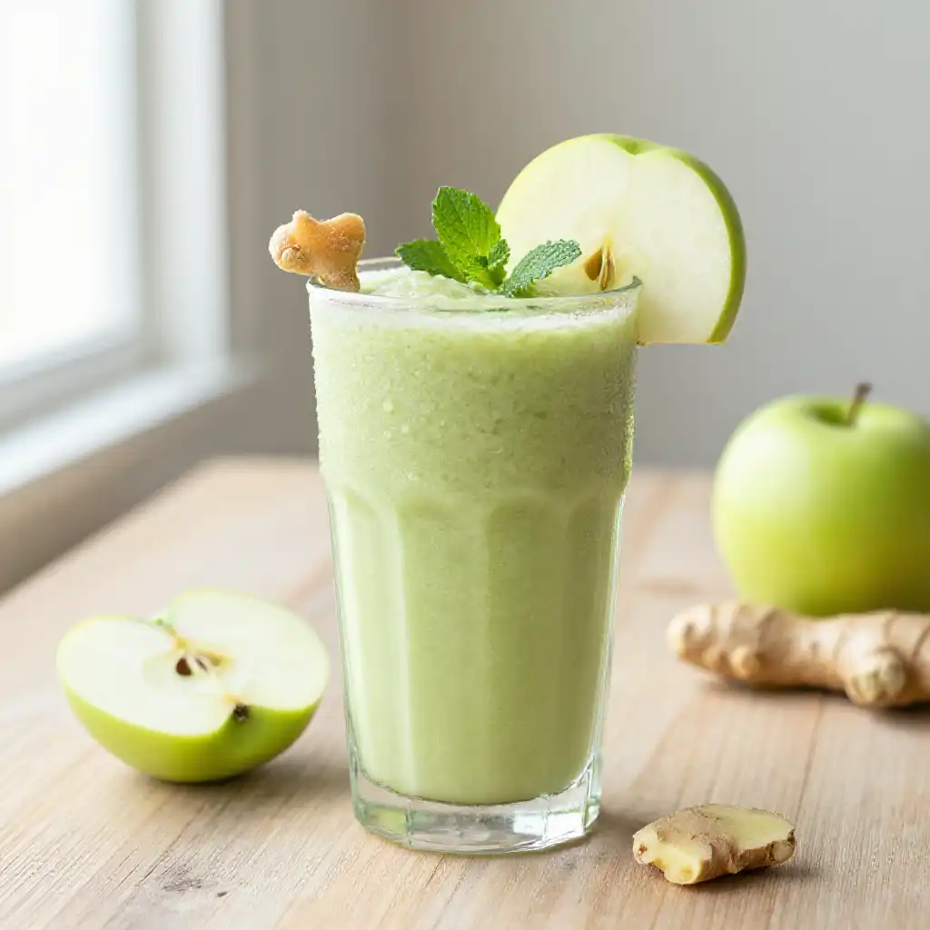 Bramley Apple Ginger Smoothie plated dish