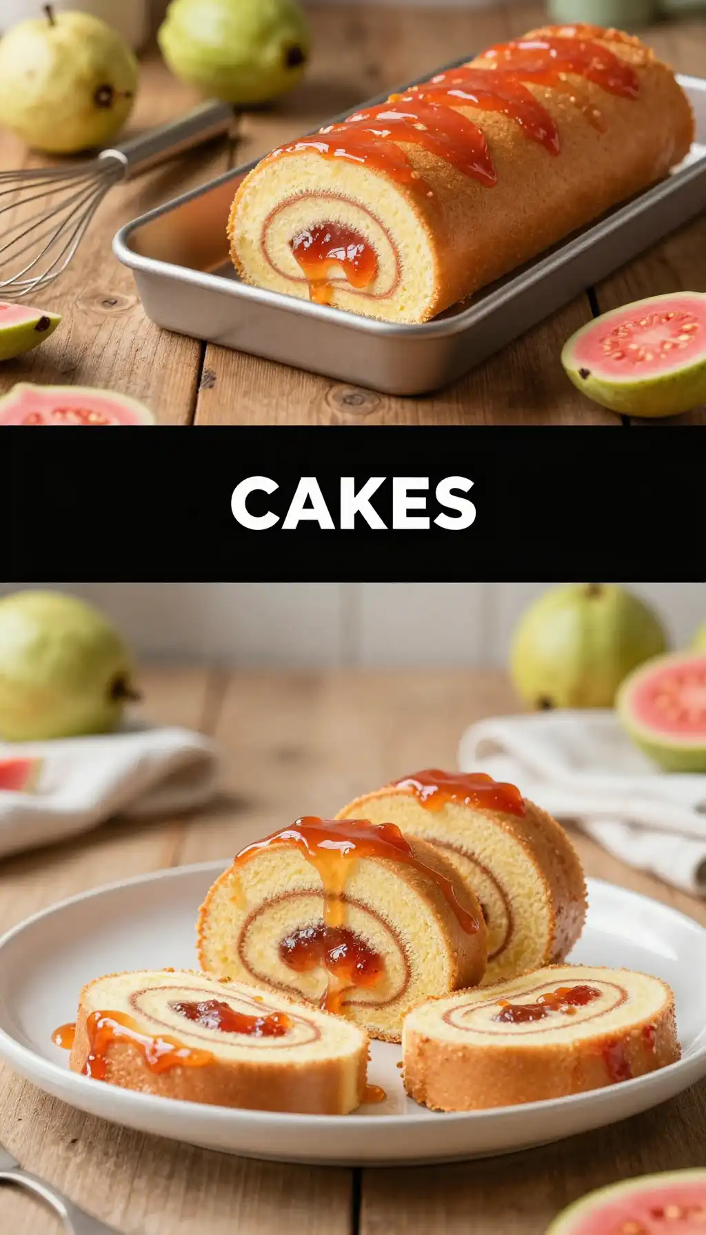 Brazilian Bolo de Rolo with Guava Paste and Thin Cake Layers pinterest pin